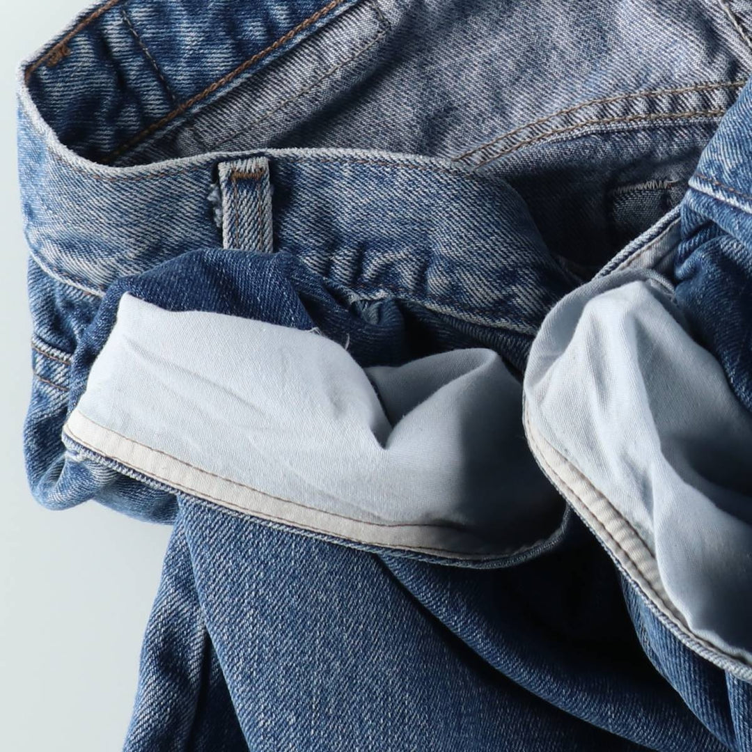 90'S Levi's SILVER TAB STRAIGHT LOOSE Black Denim Tapered Jeans, Men's W37 (approx.), Vintage cotton blue type Vintage Second Hand