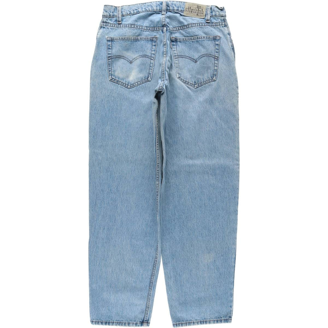 90'S Levi's SILVER TAB LOOSE Tapered Denim Pants for Men, W33, Vintage cotton blue type Vintage Second Hand