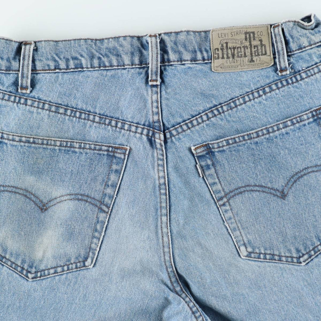 90'S Levi's SILVER TAB LOOSE Tapered Denim Pants for Men, W33, Vintage cotton blue type Vintage Second Hand