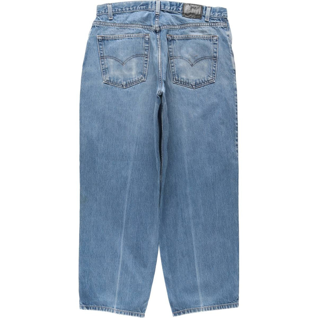 00'S Levi's SILVER TAB BAGGY tapered denim pants for men, size w36 cotton blue type Vintage Second Hand