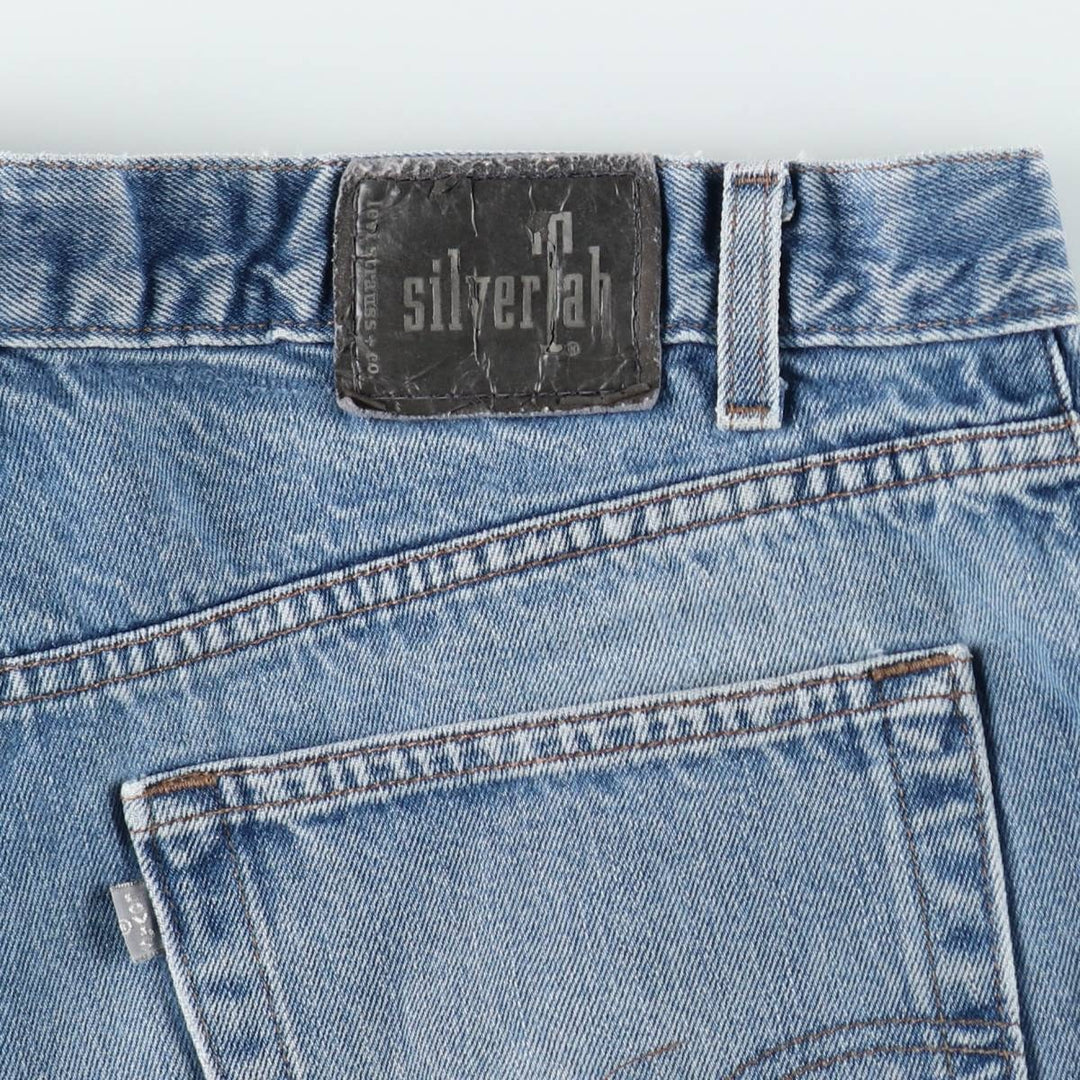 00'S Levi's SILVER TAB BAGGY tapered denim pants for men, size w36 cotton blue type Vintage Second Hand