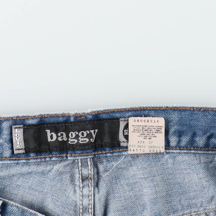 00'S Levi's SILVER TAB BAGGY tapered denim pants for men, size w36 cotton blue type Vintage Second Hand
