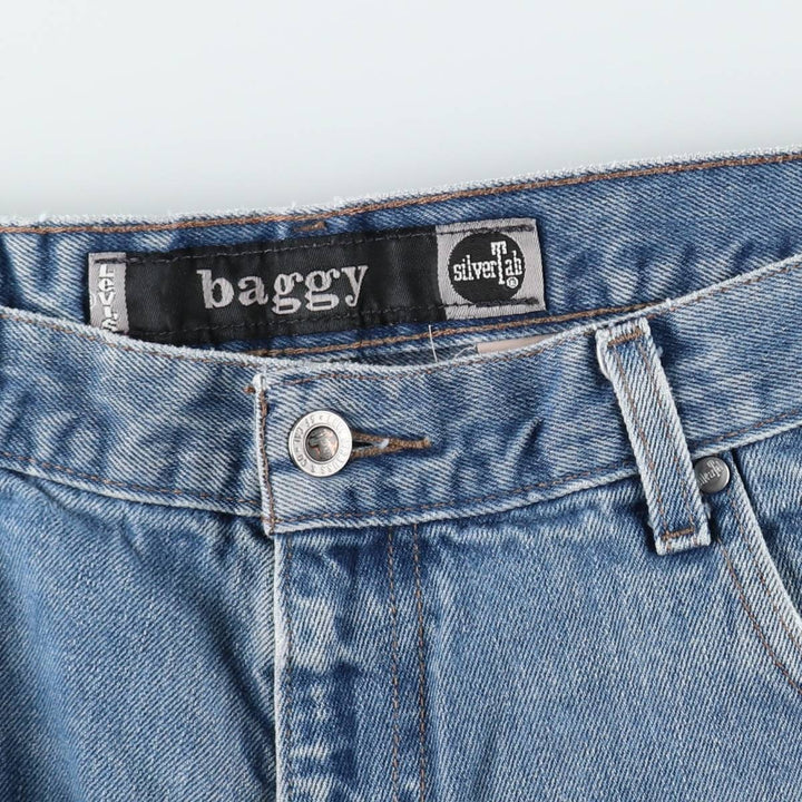 00'S Levi's SILVER TAB BAGGY tapered denim pants for men, size w36 cotton blue type Vintage Second Hand