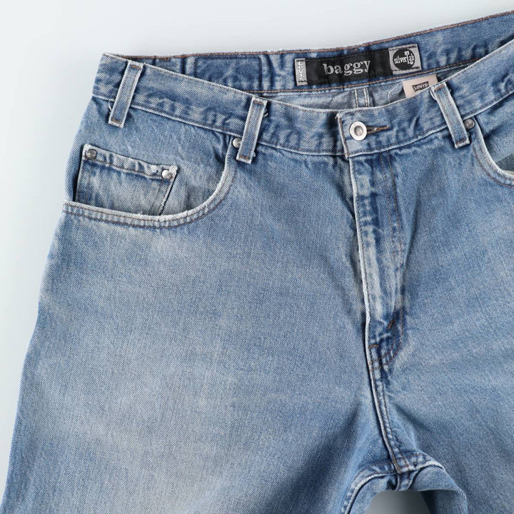 00'S Levi's SILVER TAB BAGGY tapered denim pants for men, size w36 cotton blue type Vintage Second Hand