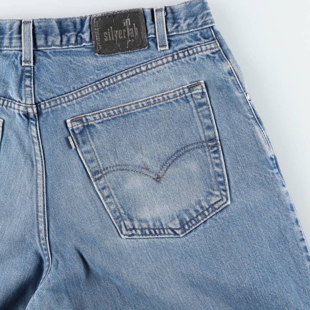 00'S Levi's SILVER TAB BAGGY tapered denim pants for men, size w36 cotton blue type Vintage Second Hand
