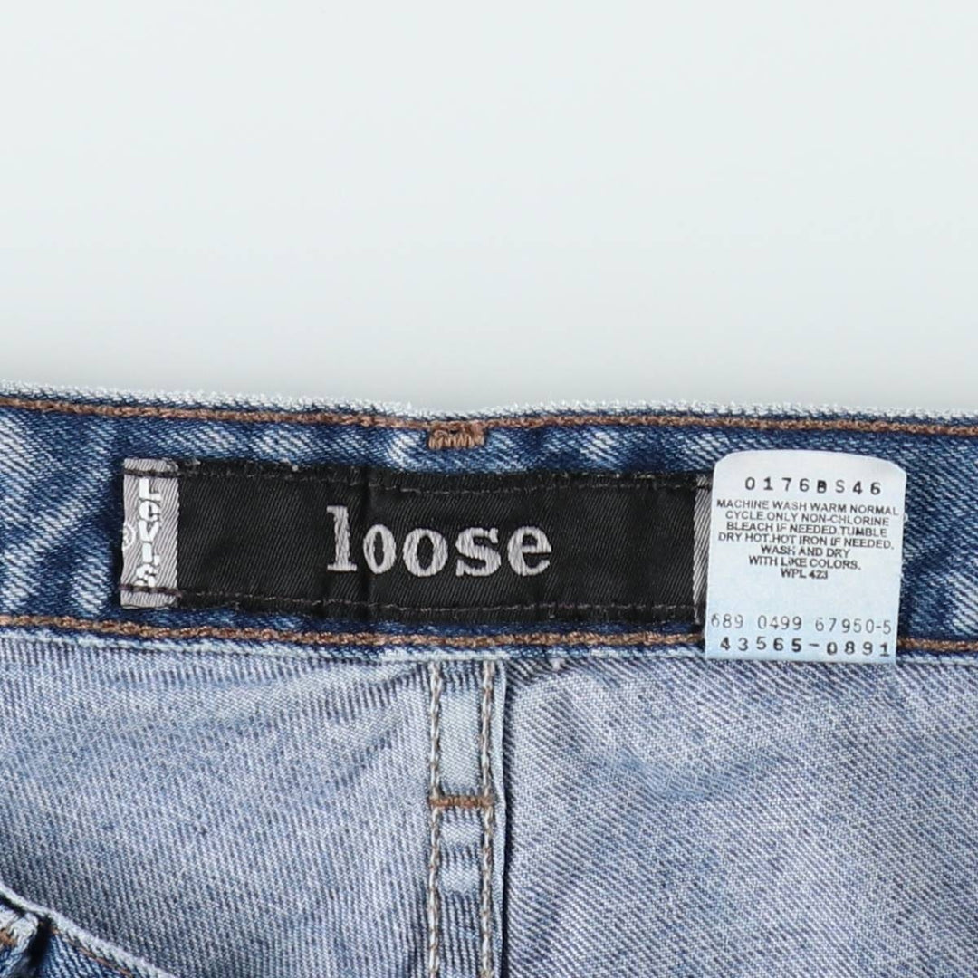 Levi's SILVER TAB LOOSE tapered denim pants for men, size w34 cotton blue type Vintage Second Hand