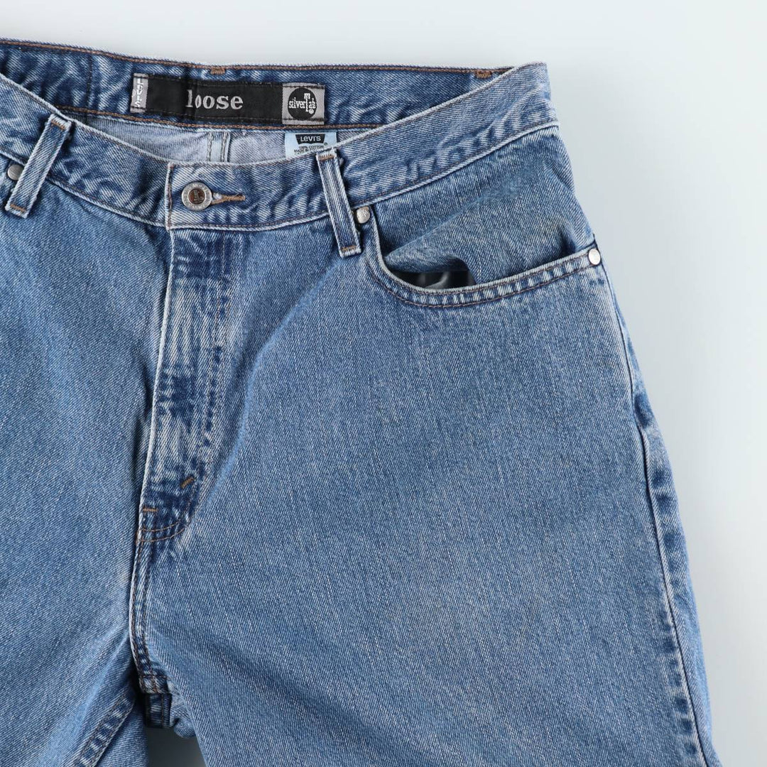 Levi's SILVER TAB LOOSE tapered denim pants for men, size w34 cotton blue type Vintage Second Hand