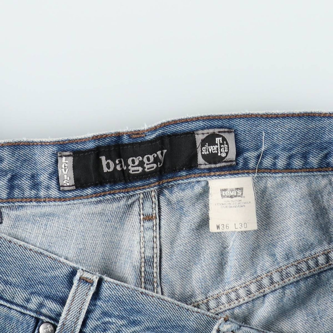 Levi's SILVER TAB BAGGY wide-leg denim pants, men's size W36 (approx.) cotton blue type Vintage Second Hand