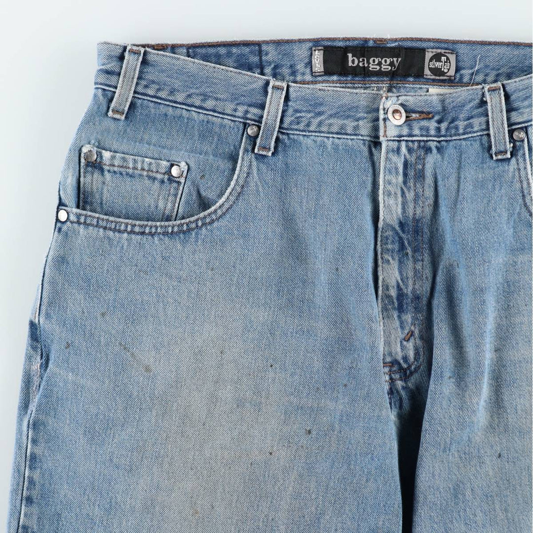 Levi's SILVER TAB BAGGY wide-leg denim pants, men's size W36 (approx.) cotton blue type Vintage Second Hand