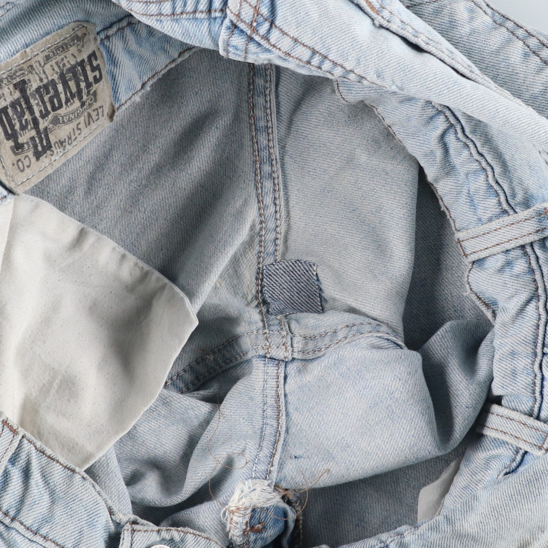 1990'S Levi's Silver Tab Loose Tapered Denim Pants, Made in USA, Men's Size W36 (approx.), Vintage cotton blue type Vintage Second Hand