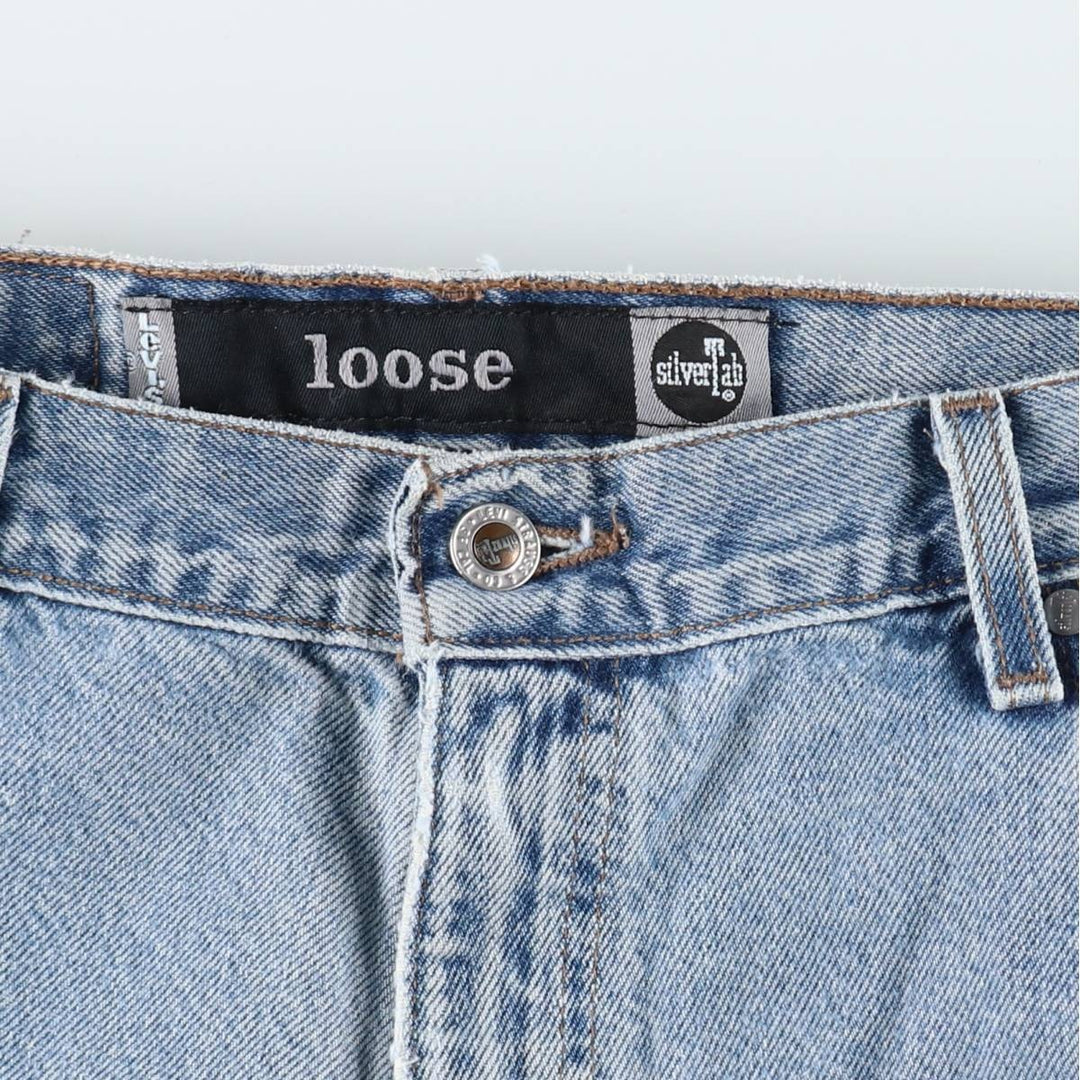 1990'S Levi's Silver Tab Loose Tapered Denim Pants, Made in USA, Men's Size W34 (approx.), Vintage cotton blue type Vintage Second Hand