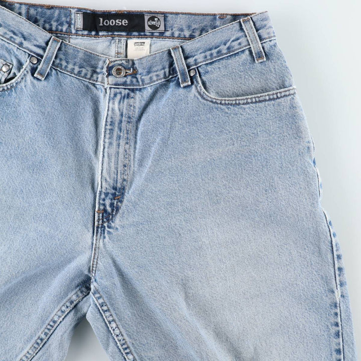 1990'S Levi's Silver Tab Loose Tapered Denim Pants, Made in USA, Men's Size W34 (approx.), Vintage cotton blue type Vintage Second Hand