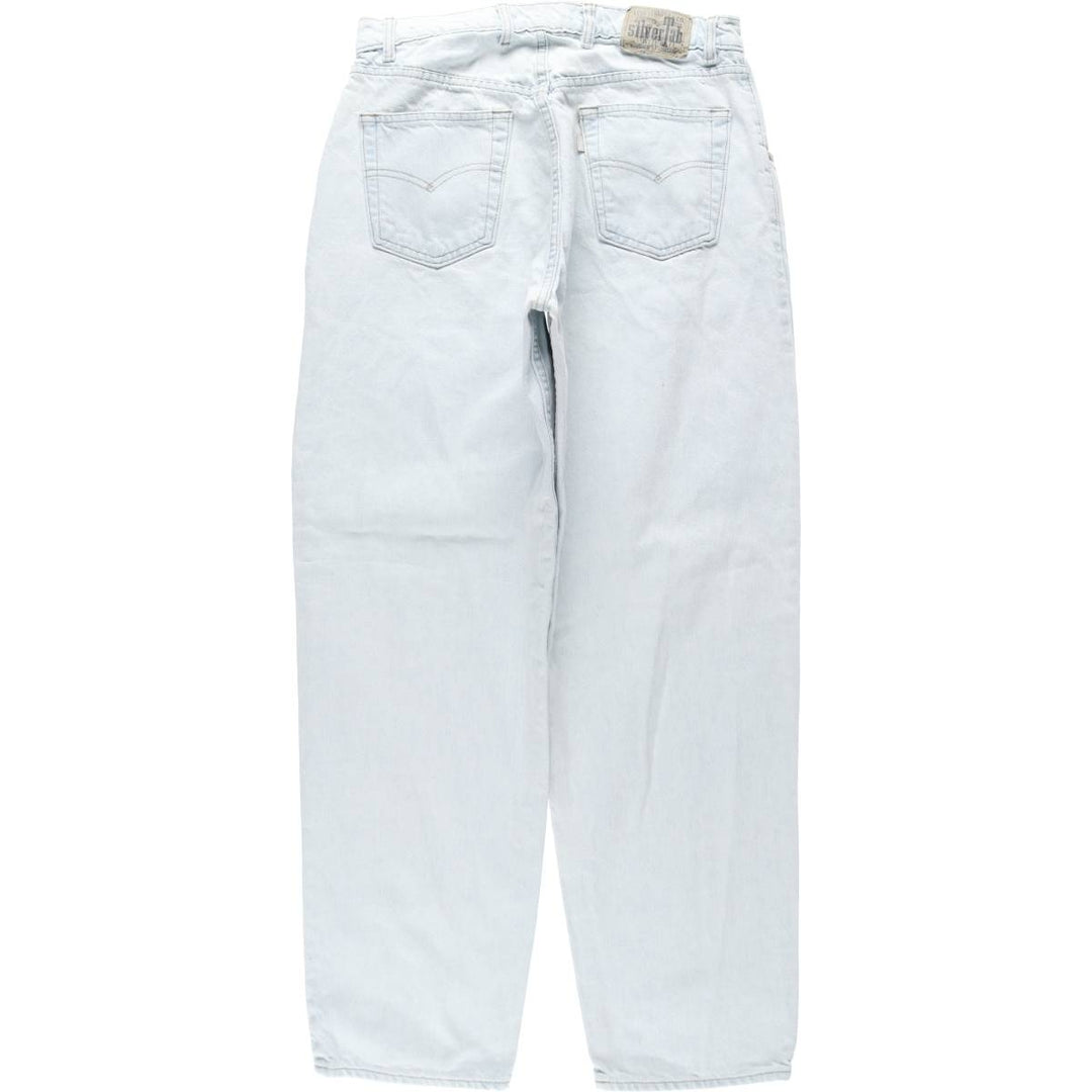 90'S Levi's Silver Tab Baggy Tapered Denim Pants, Made in USA, Men's Size W32, Vintage cotton Blue type light blue Vintage Second Hand