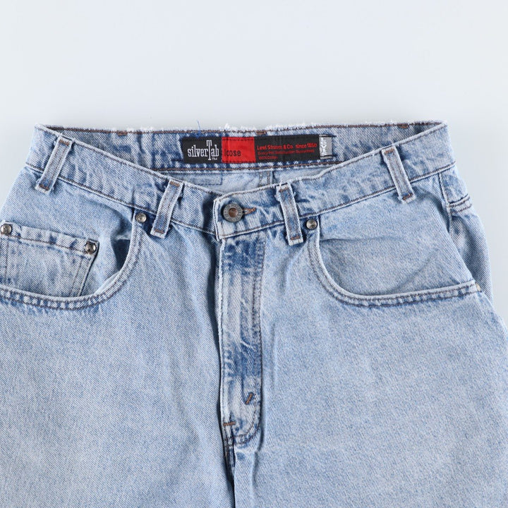 1990'S Levi's Silver Tab Loose Tapered Denim Pants, Made in USA, Men's Size W31 (approx.), Vintage cotton blue type Vintage Second Hand