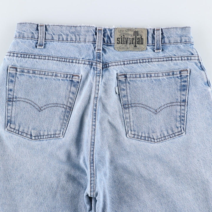 1990'S Levi's Silver Tab Loose Tapered Denim Pants, Made in USA, Men's Size W31 (approx.), Vintage cotton blue type Vintage Second Hand