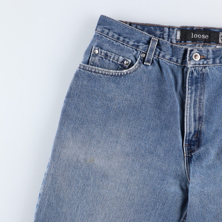 1990'S Levi's Silver Tab Loose Tapered Denim Pants, Made in USA, Men's Size W34 (approx.), Vintage cotton blue type Vintage Second Hand