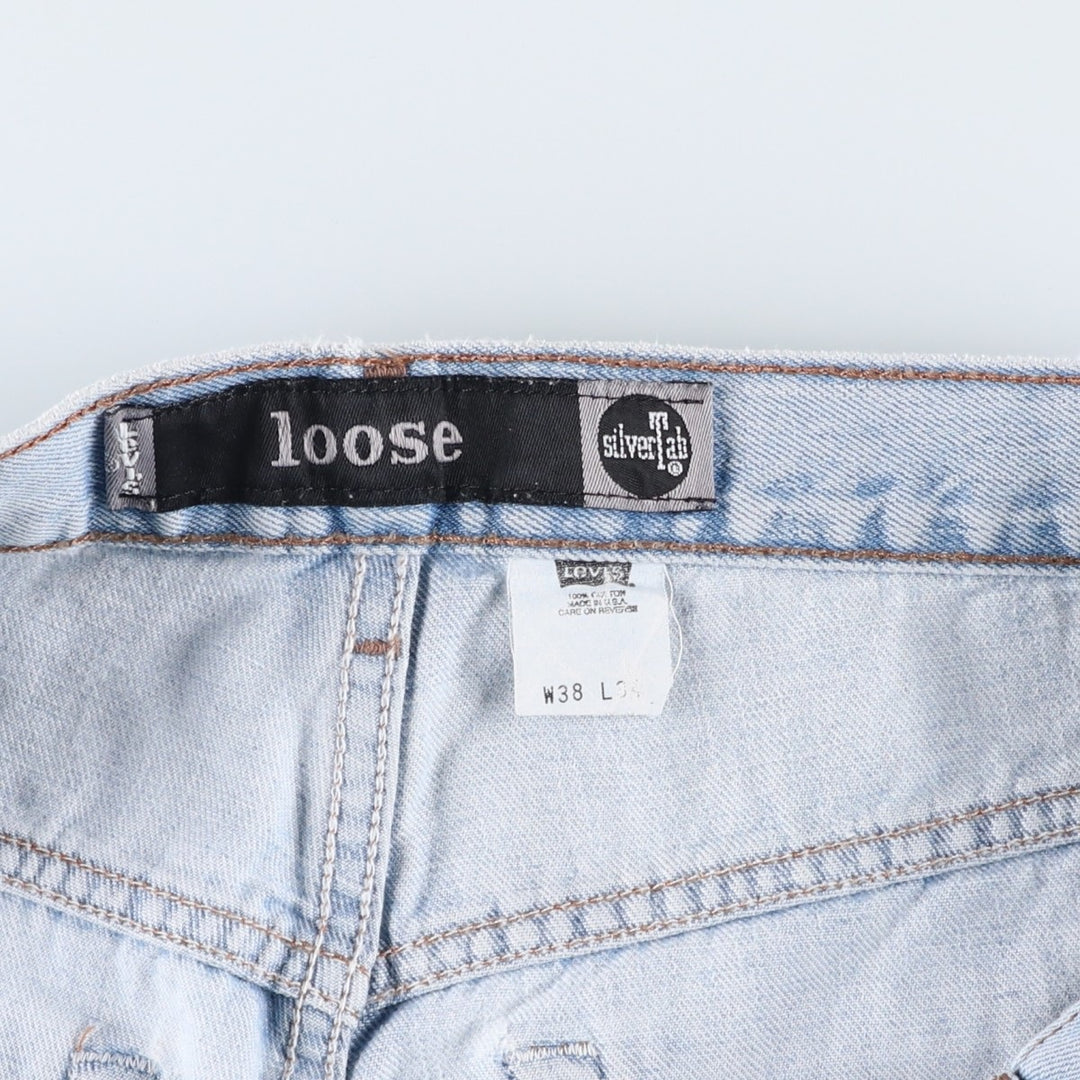 2000'S Levi's Silver Tab Loose Tapered Denim Pants, Made in USA, Men's Size W38 (approx.) cotton blue type Vintage Second Hand