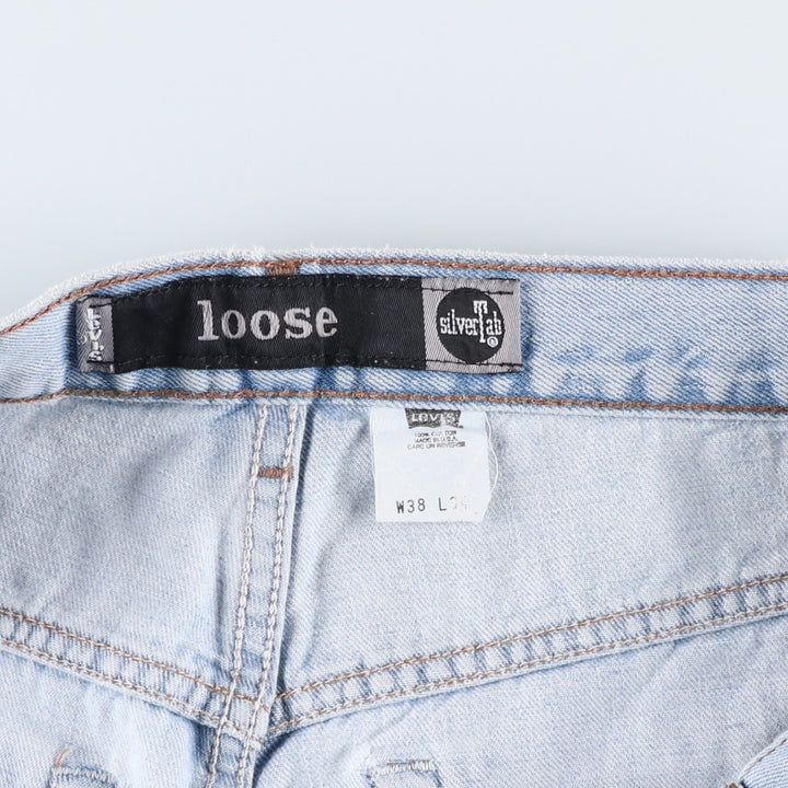 2000'S Levi's Silver Tab Loose Tapered Denim Pants, Made in USA, Men's Size W38 (approx.) cotton blue type Vintage Second Hand