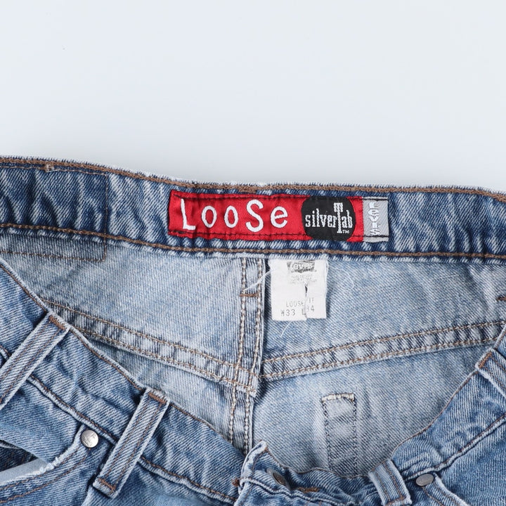 90'S Levi's SILVER TAB LOOSE tapered denim pants for men, W32 equivalent, vintage cotton blue type Vintage Second Hand