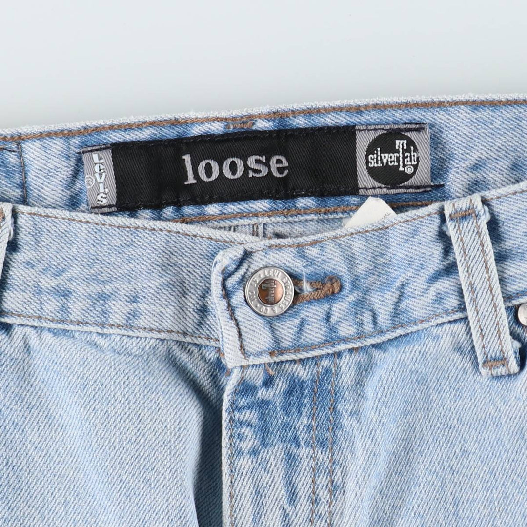 90'S Levi's Silver Tab Loose Tapered Denim Pants, Made in USA, Men's, Size W33, Vintage cotton blue type Vintage Second Hand