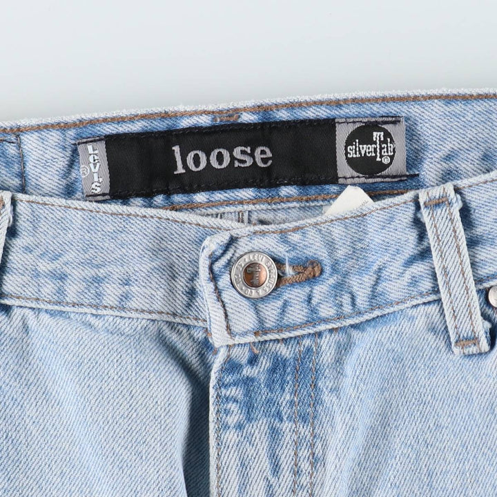 90'S Levi's Silver Tab Loose Tapered Denim Pants, Made in USA, Men's, Size W33, Vintage cotton blue type Vintage Second Hand