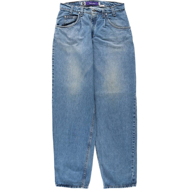90'S Levi's Silver Tab Baggy Tapered Denim Pants, Made in USA, Men's Size W32, Vintage unclear blue type Vintage Second Hand