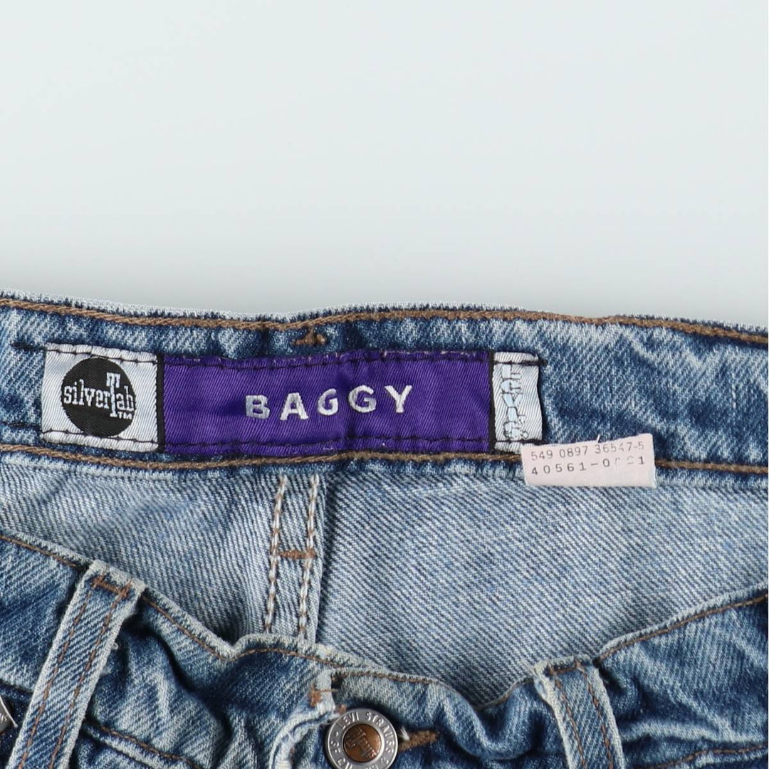 90'S Levi's Silver Tab Baggy Tapered Denim Pants, Made in USA, Men's Size W32, Vintage unclear blue type Vintage Second Hand