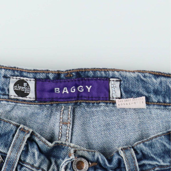 90'S Levi's Silver Tab Baggy Tapered Denim Pants, Made in USA, Men's Size W32, Vintage unclear blue type Vintage Second Hand