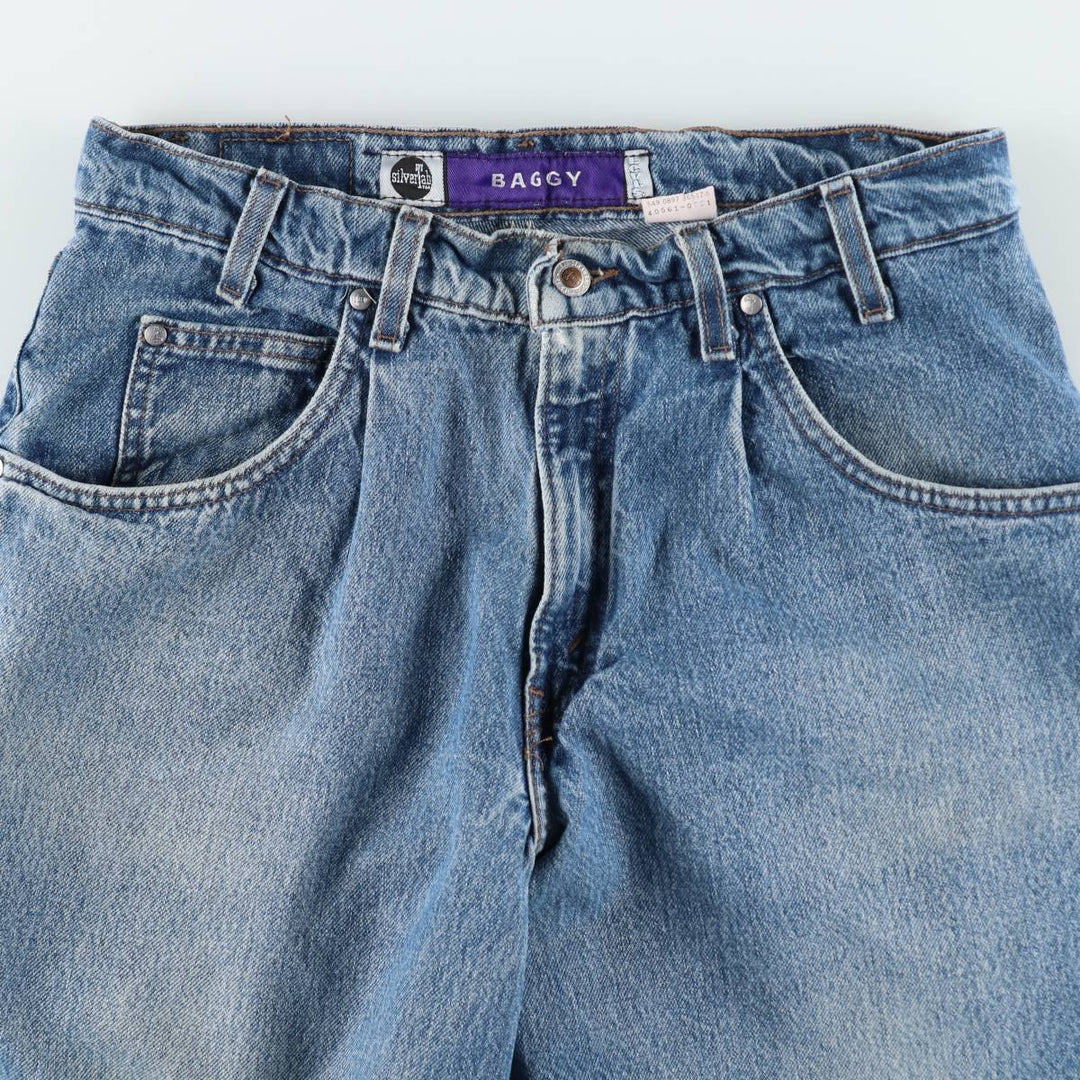90'S Levi's Silver Tab Baggy Tapered Denim Pants, Made in USA, Men's Size W32, Vintage unclear blue type Vintage Second Hand