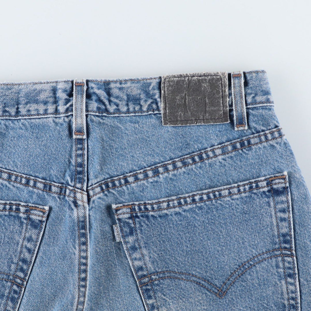 1990'S Levi's Silver Tab Loose Wide Leg Tapered Denim Pants, Made in USA, Men's Size W34 (approx.), Vintage cotton blue type Vintage Second Hand