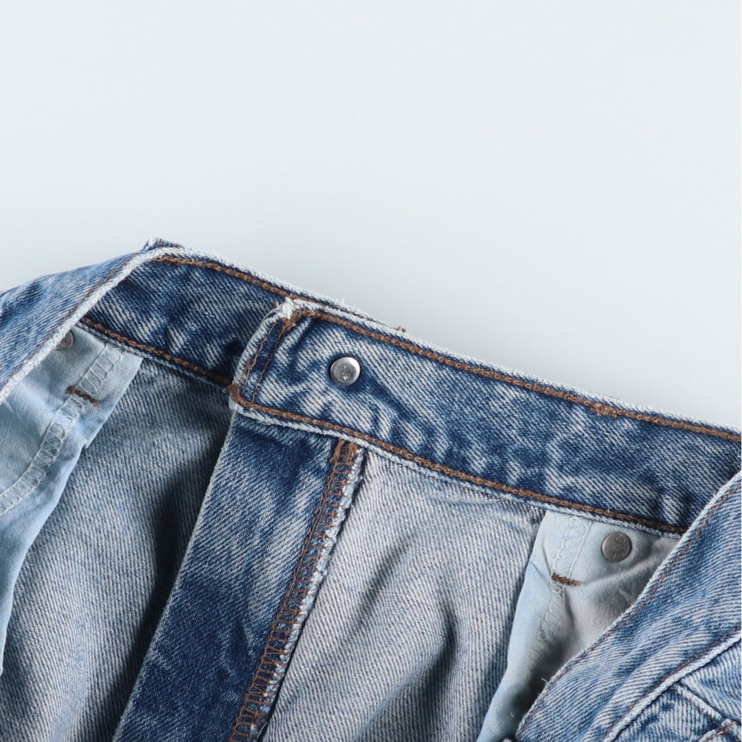 1990'S Levi's Silver Tab Loose Wide Leg Tapered Denim Pants, Made in USA, Men's Size W34 (approx.), Vintage cotton blue type Vintage Second Hand