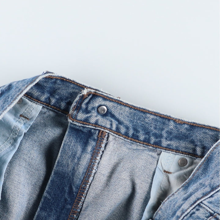 1990'S Levi's Silver Tab Loose Wide Leg Tapered Denim Pants, Made in USA, Men's Size W34 (approx.), Vintage cotton blue type Vintage Second Hand
