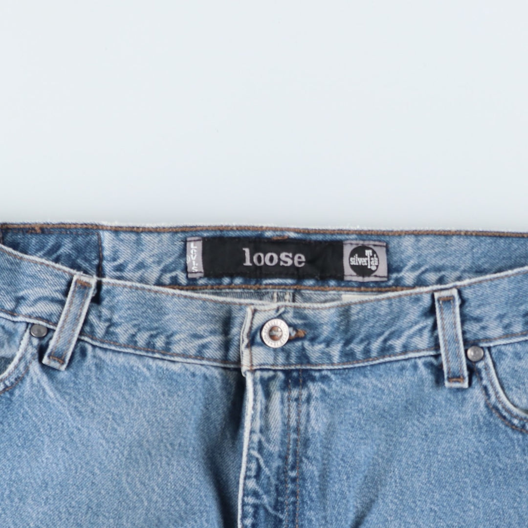 90'S Levi's Silver Tab Loose Tapered Denim Pants, Made in USA, Men's, Size W37, Vintage cotton blue type Vintage Second Hand