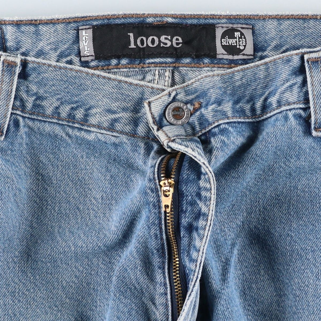 90'S Levi's Silver Tab Loose Tapered Denim Pants, Made in USA, Men's, Size W37, Vintage cotton blue type Vintage Second Hand