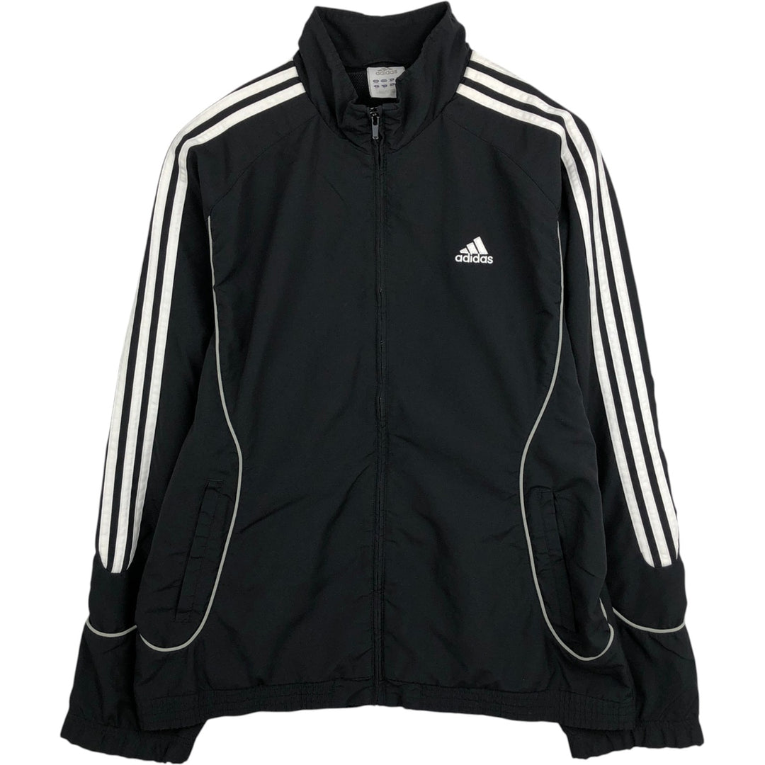 00'S adidas windbreaker, men's size L polyester black type Vintage Second Hand