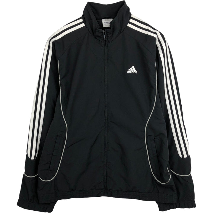 00'S adidas windbreaker, men's size L polyester black type Vintage Second Hand