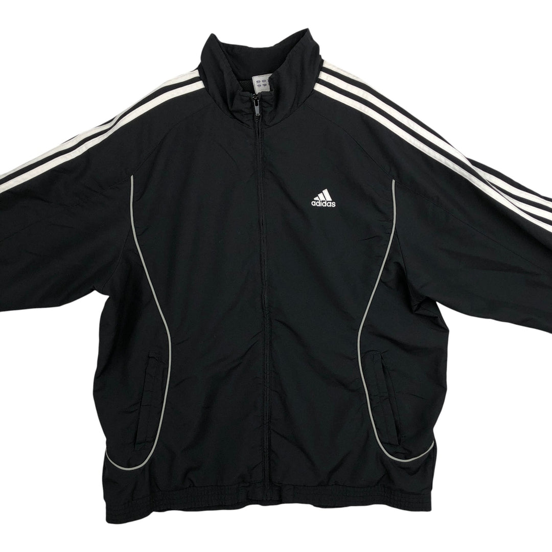 00'S adidas windbreaker, men's size L polyester black type Vintage Second Hand