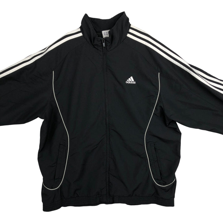 00'S adidas windbreaker, men's size L polyester black type Vintage Second Hand