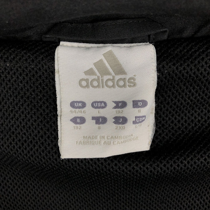 00'S adidas windbreaker, men's size L polyester black type Vintage Second Hand