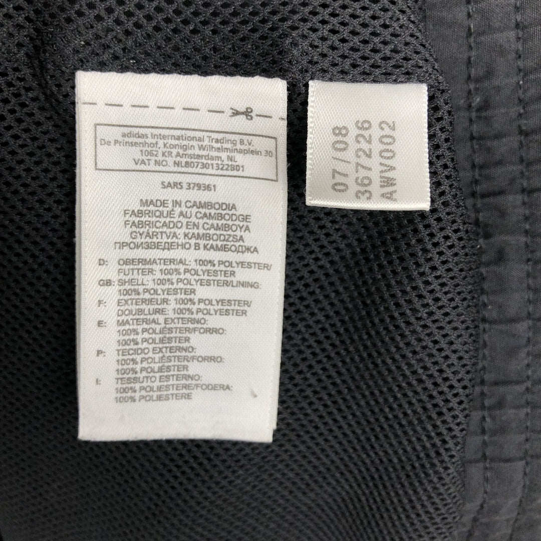 00'S adidas windbreaker, men's size L polyester black type Vintage Second Hand