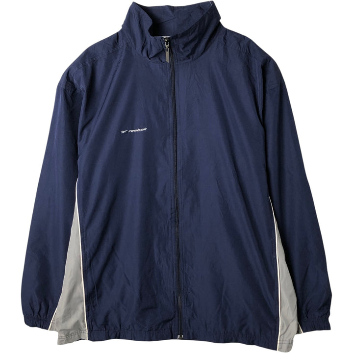 Reebok Windbreaker Men's Size L polyester navy blue type Vintage Second Hand