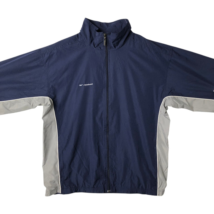 Reebok Windbreaker Men's Size L polyester navy blue type Vintage Second Hand