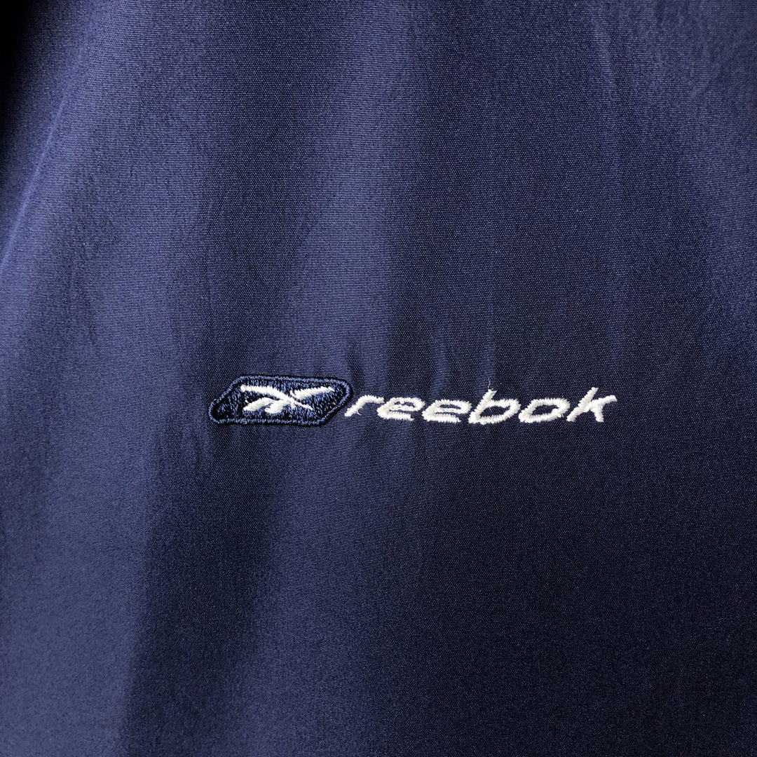 Reebok Windbreaker Men's Size L polyester navy blue type Vintage Second Hand