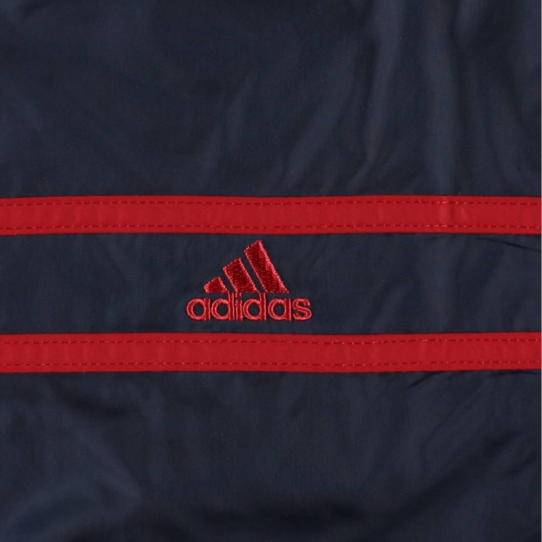 2000'S Adidas nylon jacket, men's size XL equivalent, full zip. Nylon navy blue type Vintage Second Hand