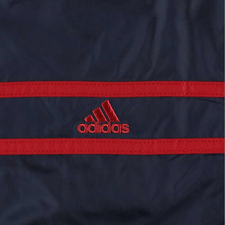 2000'S Adidas nylon jacket, men's size XL equivalent, full zip. Nylon navy blue type Vintage Second Hand
