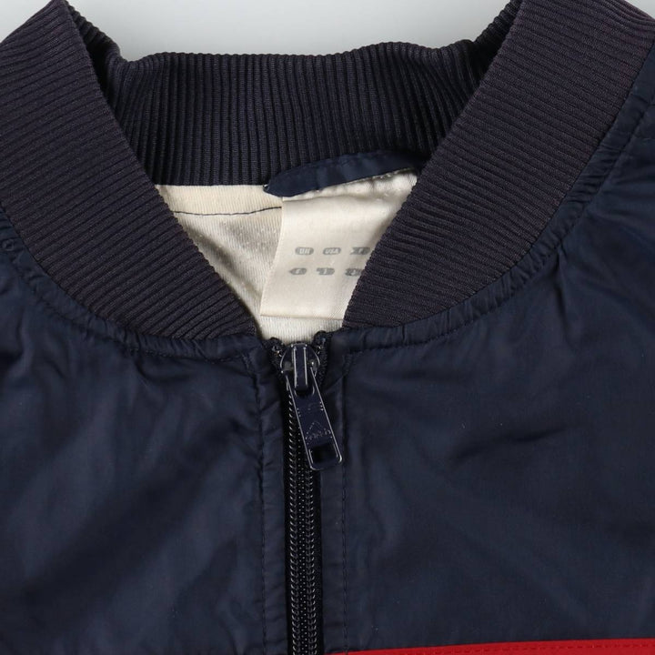 2000'S Adidas nylon jacket, men's size XL equivalent, full zip. Nylon navy blue type Vintage Second Hand
