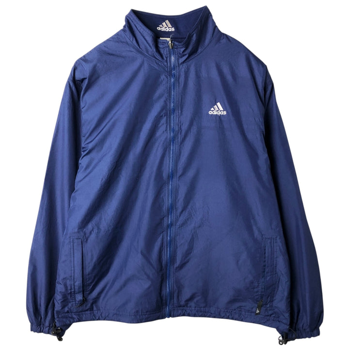 90s-00'S Adidas TEAM Reversible Windbreaker, Men's Size XL (approx.) polyester navy blue type Vintage Second Hand