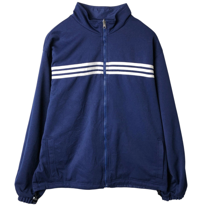 90s-00'S Adidas TEAM Reversible Windbreaker, Men's Size XL (approx.) polyester navy blue type Vintage Second Hand