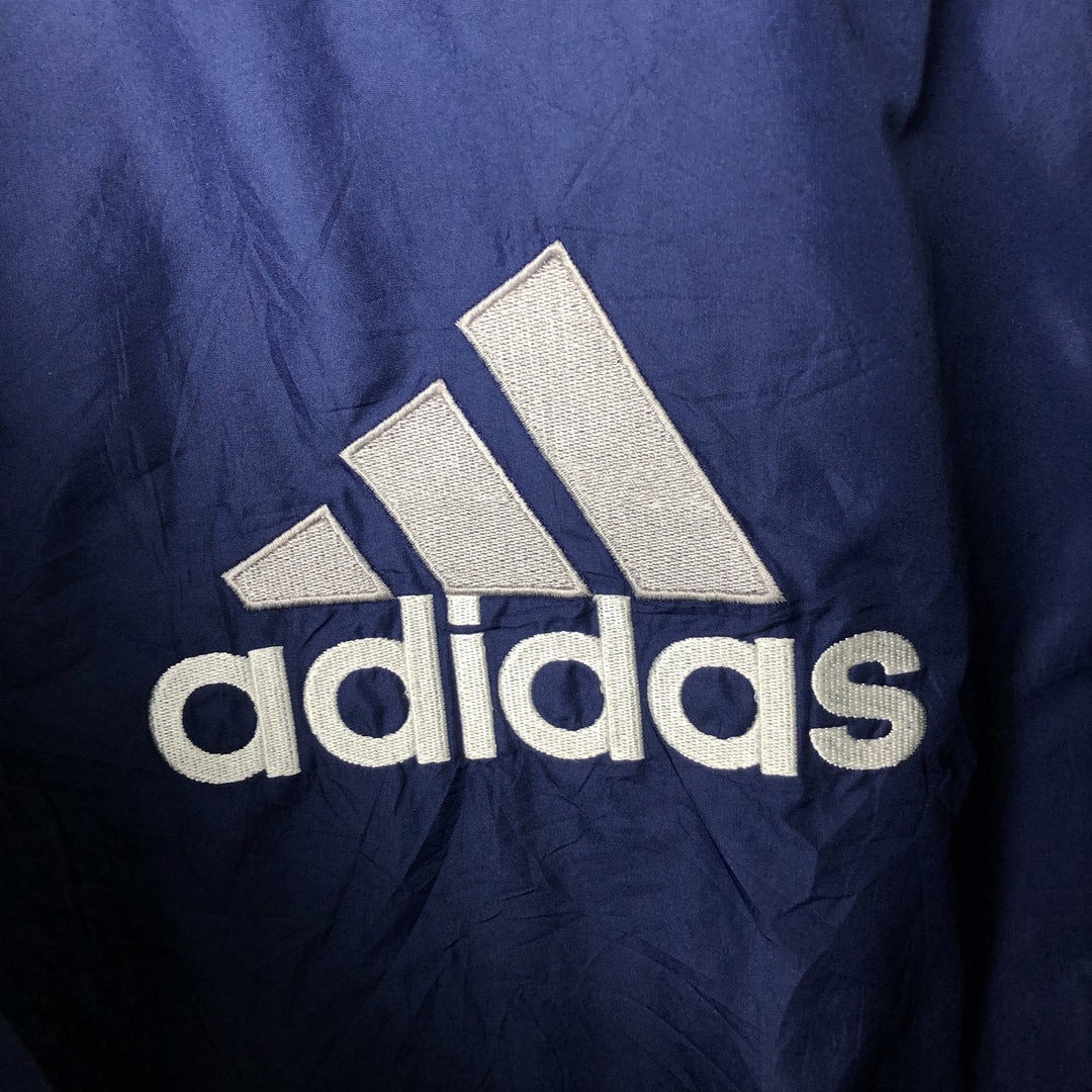 90s-00'S Adidas TEAM Reversible Windbreaker, Men's Size XL (approx.) polyester navy blue type Vintage Second Hand