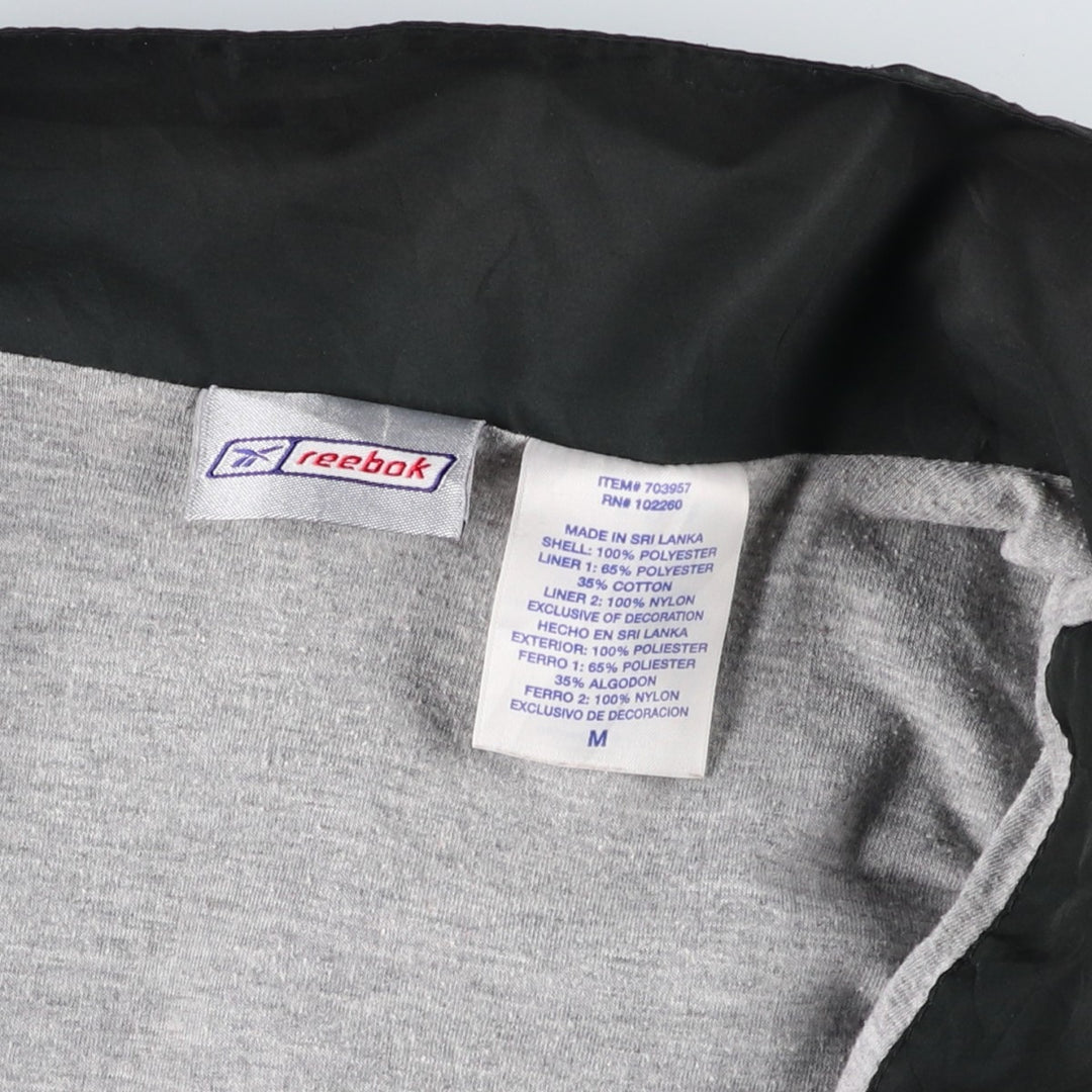 00s~ Reebok Windbreaker Men's M size polyester black type Vintage Second Hand